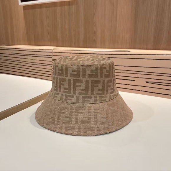 Fendi Tan Monogram Bucket Hat - Picture 1 of 5